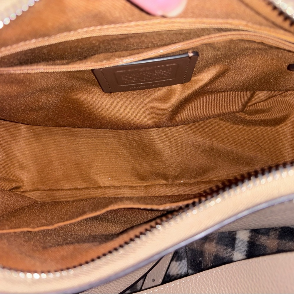 Coach Beige Teri Hobo Leather Shoulder Bag and Wallet Set - Picture 8 of 9